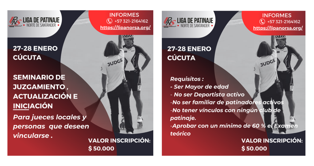 Convocatoria abierta para jueces de patinaje