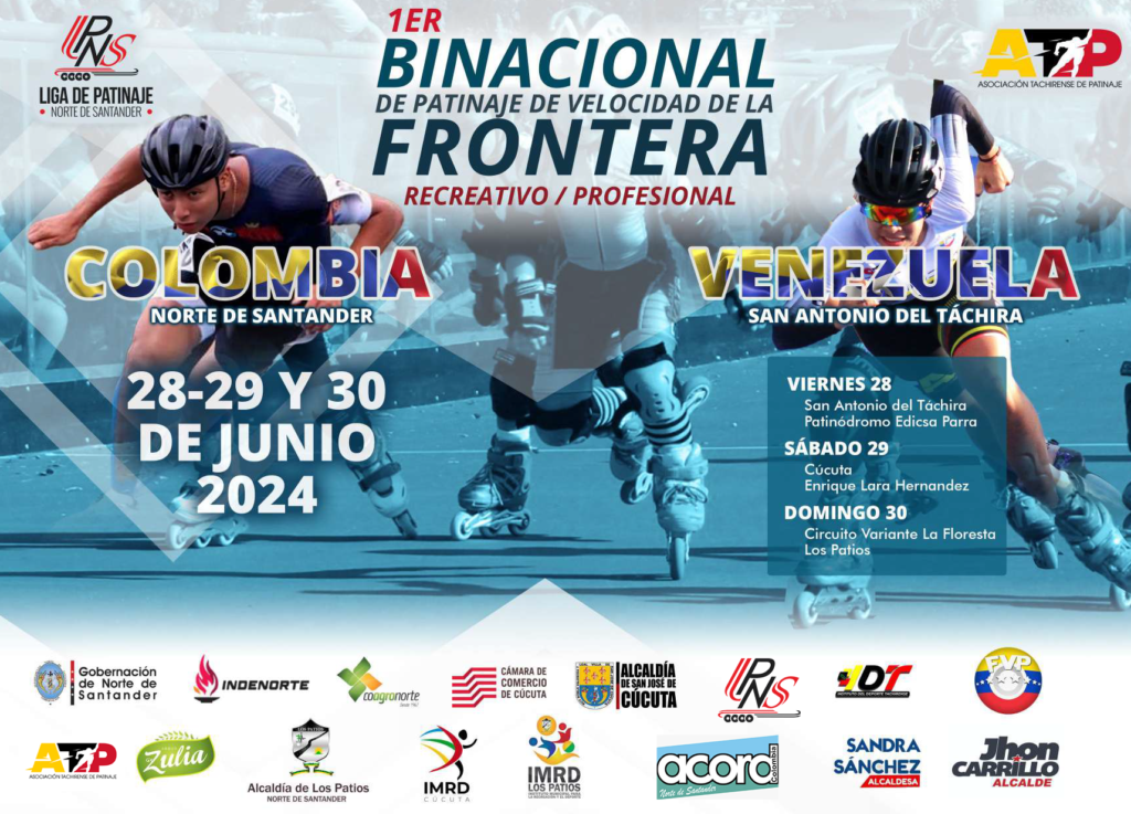 Cúcuta, San Antonio y Los Patios, se alistan para el primer Binacional de Patinaje de Velocidad