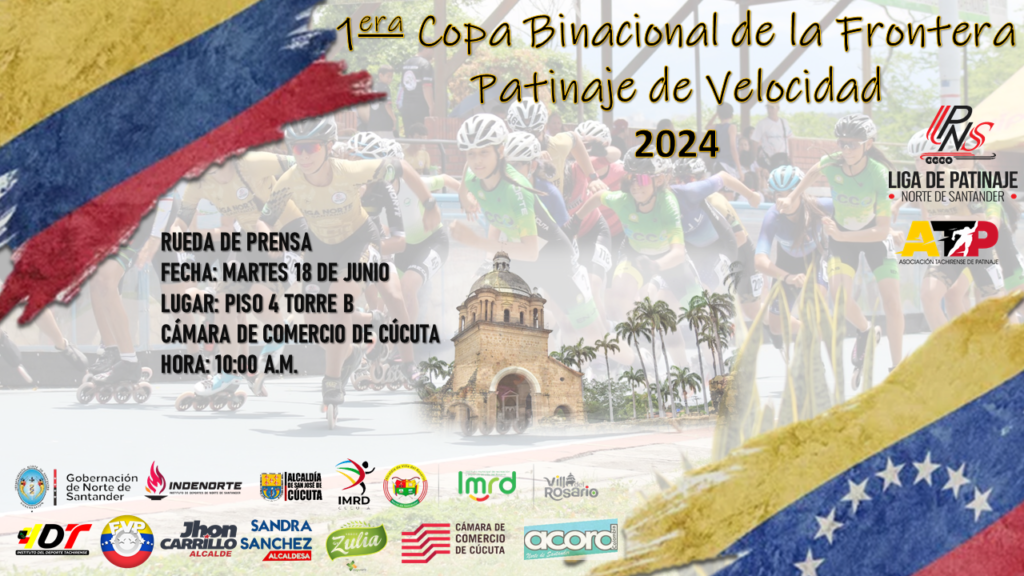 Rueda de prensa. Presentación de la Copa Binacional de la Frontera Patinaje de Velocidad 2024de prensa Rueda de prensa. Presentación de la Copa Binacional de la Frontera Patinaje de Velocidad 2024de prensa