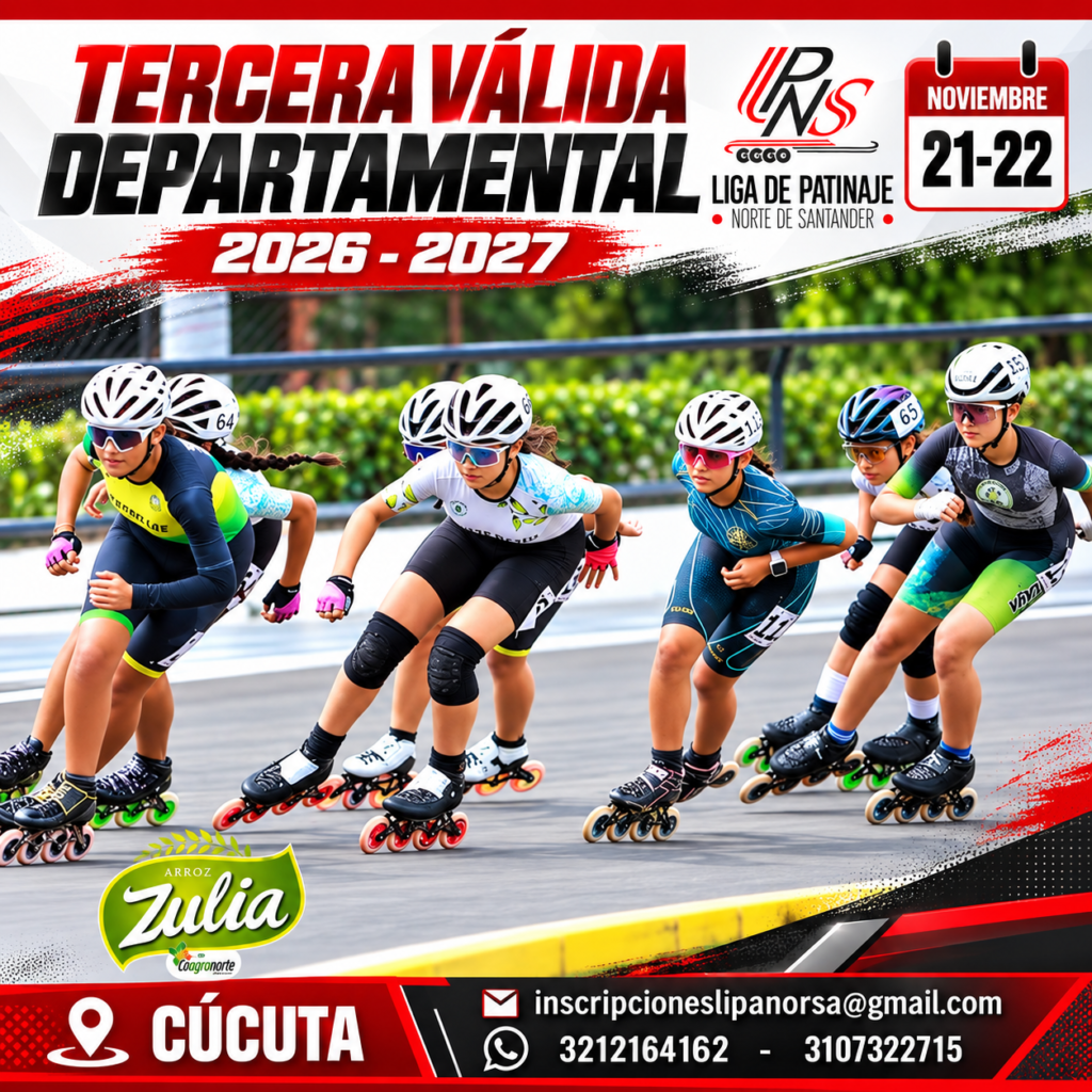 Definida la fecha de la tercera Válida Departamental de Patinaje